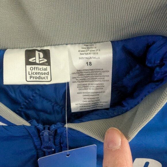 PlayStation Boys Gamer Varsity Bomber Jackets Zip-Up Sony Buttons Graphic Print - Picture 5 of 5
